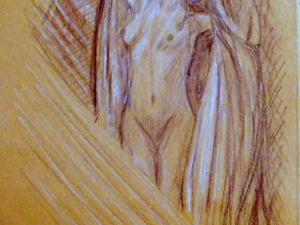 Nudo di donna al bagno